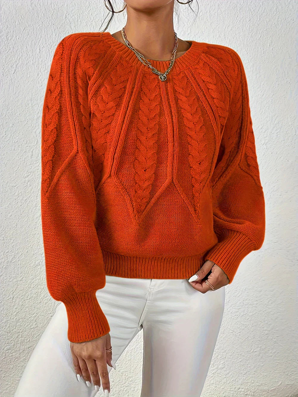 Aviora™ | Elegant Cable Knit Sweater for Casual Style
