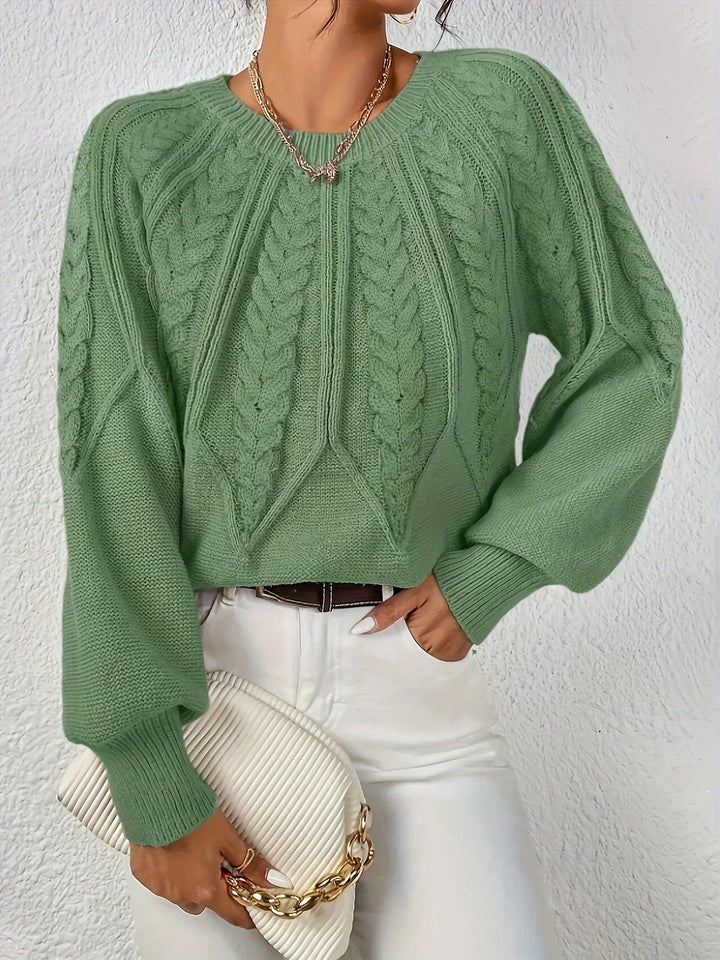 Aviora™ | Elegant Cable Knit Sweater for Casual Style