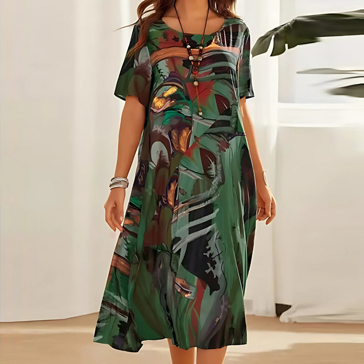 Abstract Print Dress | Stylish Filomena