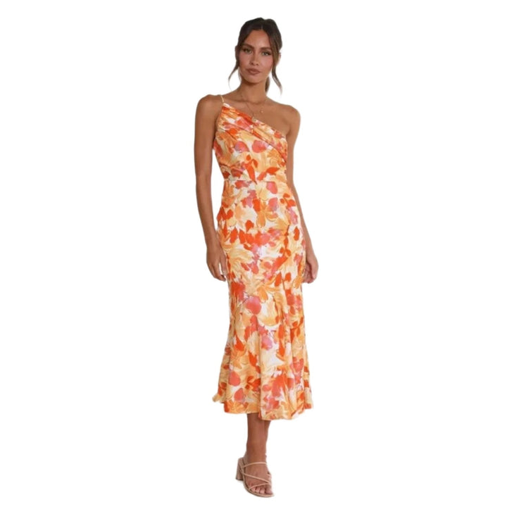 Diane | Satin Floral Dress