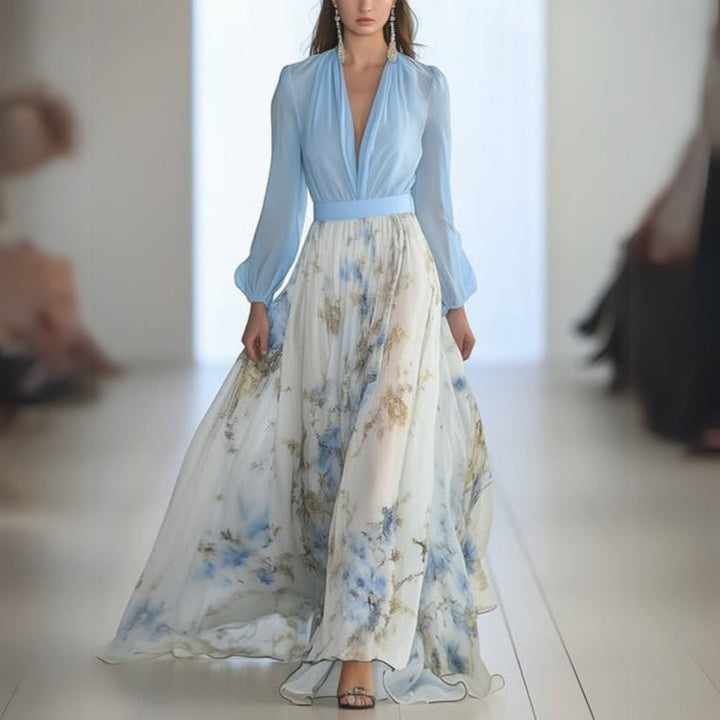 Maxi Dress in Elegant Floral Design by Dolores