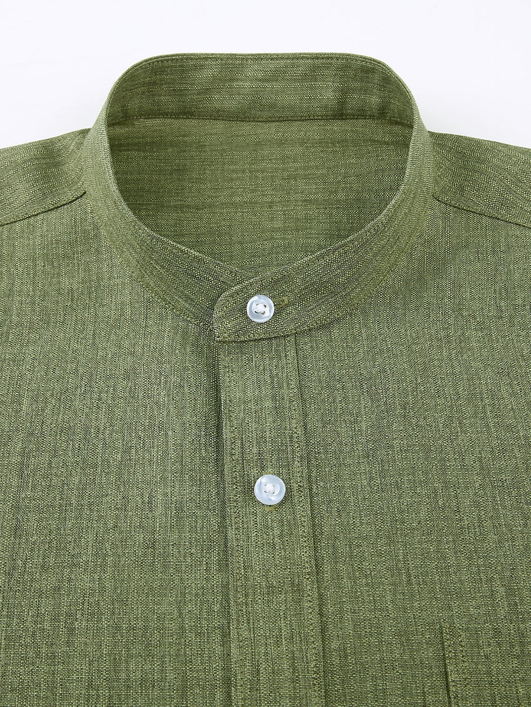 High Collar Textured Long Sleeve Shirt