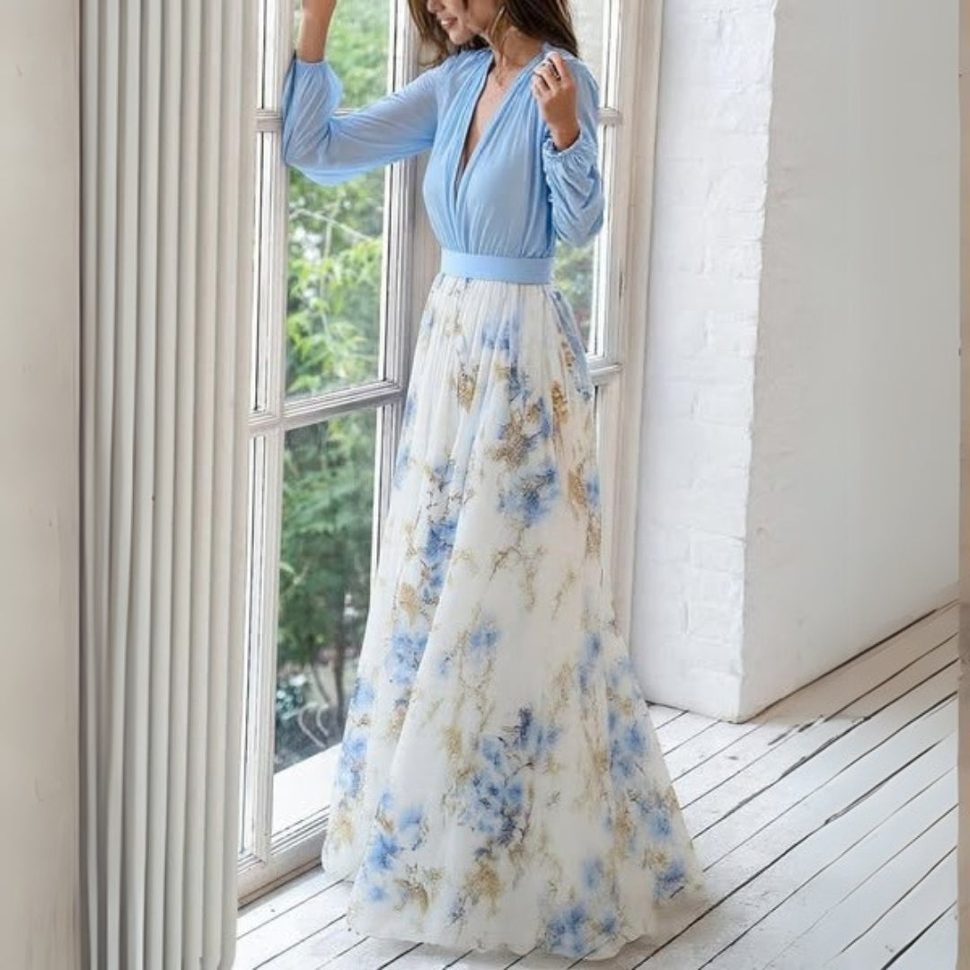 Maxi Dress in Elegant Floral Design by Dolores