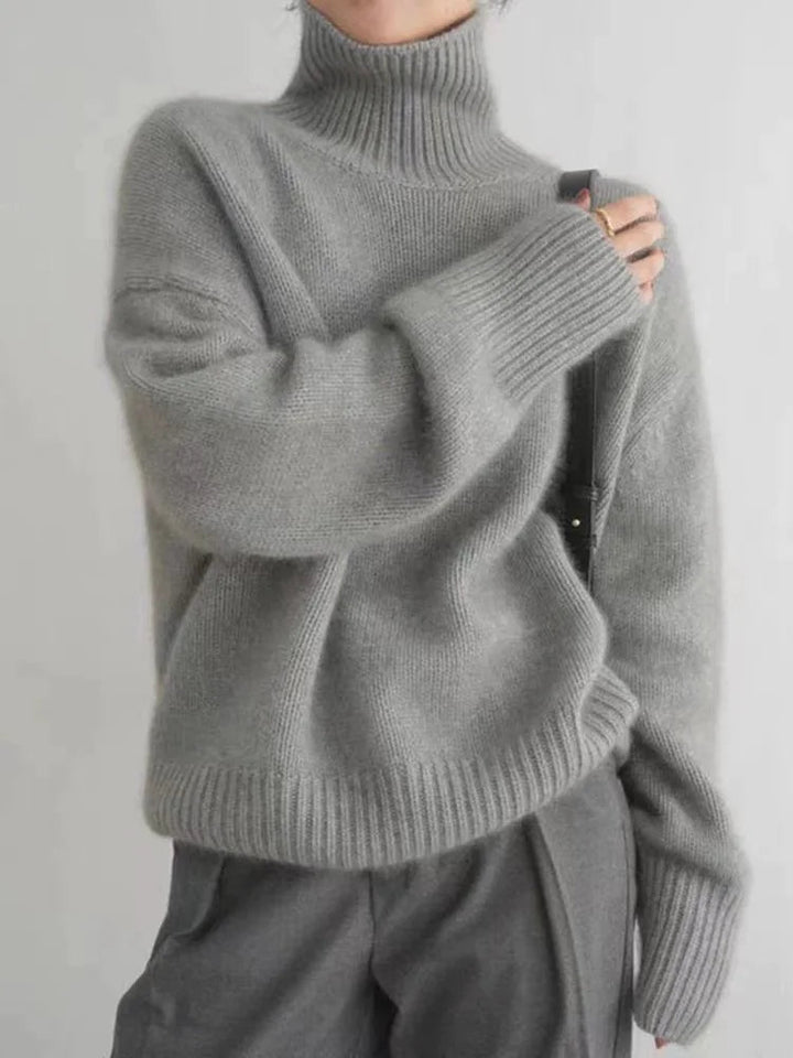 Soft and Cozy Knitted Turtleneck Sweater by Elvira™