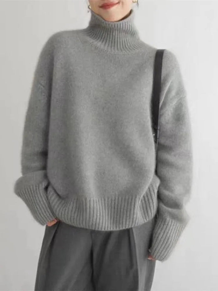 Soft and Cozy Knitted Turtleneck Sweater by Elvira™