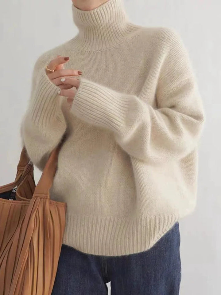 Soft and Cozy Knitted Turtleneck Sweater by Elvira™