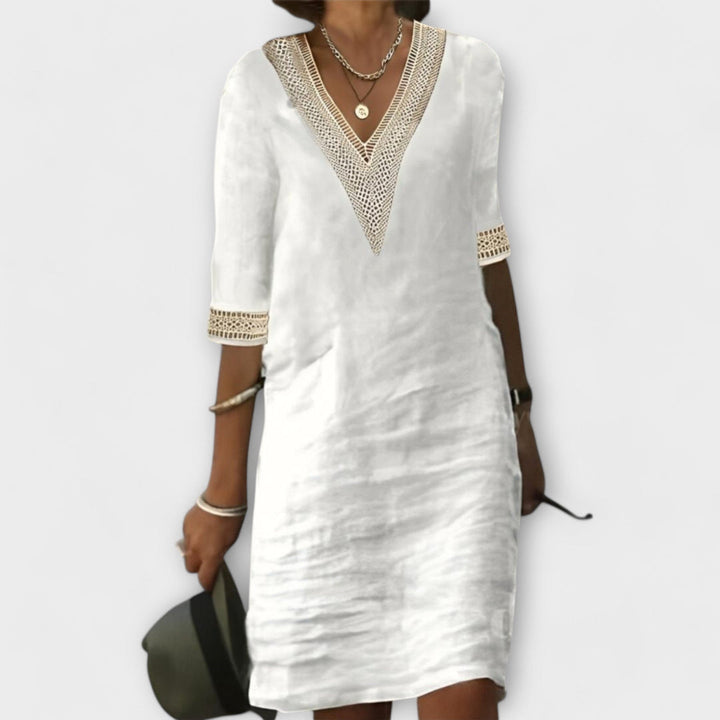 Emelia | V-Neck Dress with Boho Inspiration