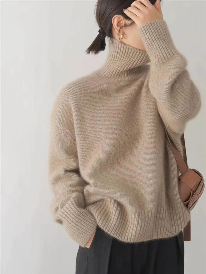 Soft and Cozy Knitted Turtleneck Sweater by Elvira™