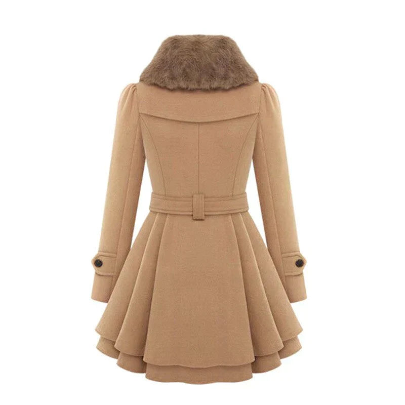 Chic Vegan Fur Trench by Victoria™