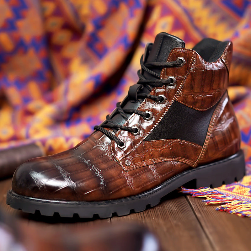 Crocodile Leather Boots by Rendell™