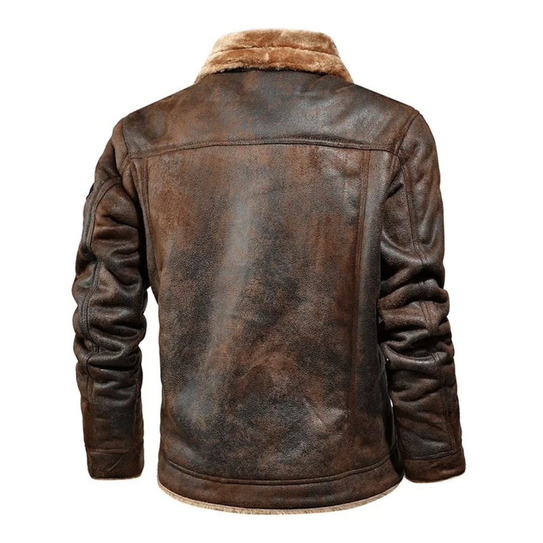Noxar™ | Versatile Leather Jacket for Warmth