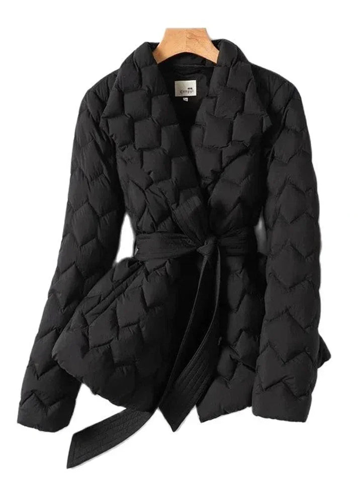 Elegant Down Jacket with Belt by Antoinette™
