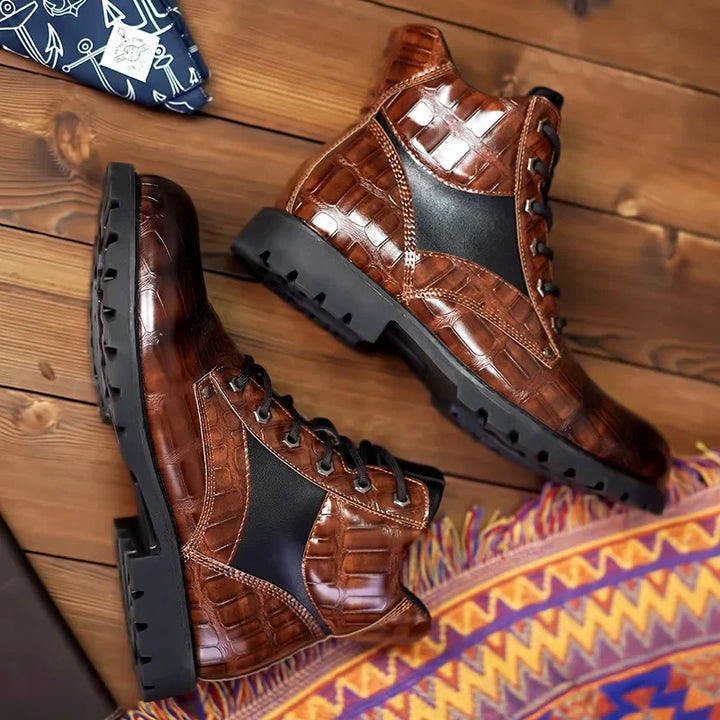 Crocodile Leather Boots by Rendell™