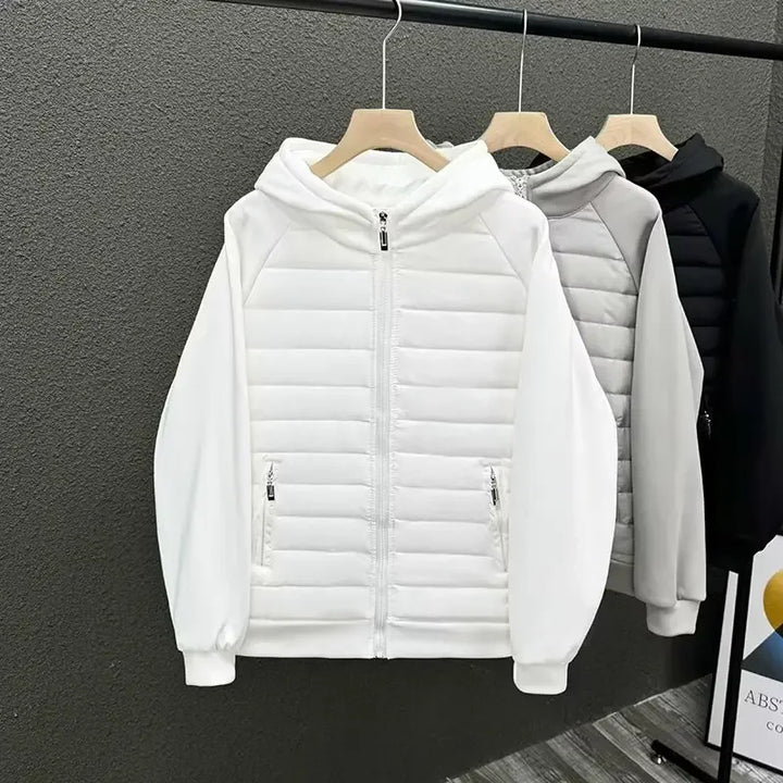 Chic Cotton Jacket with Quilted Design