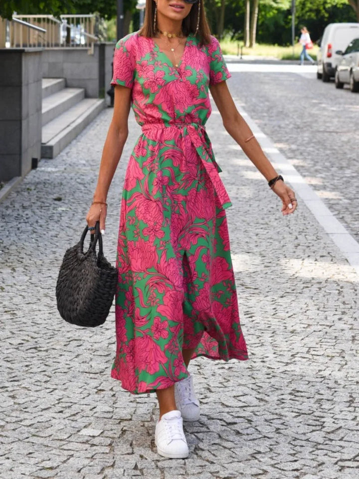 Floral Wrap Dress by Tina