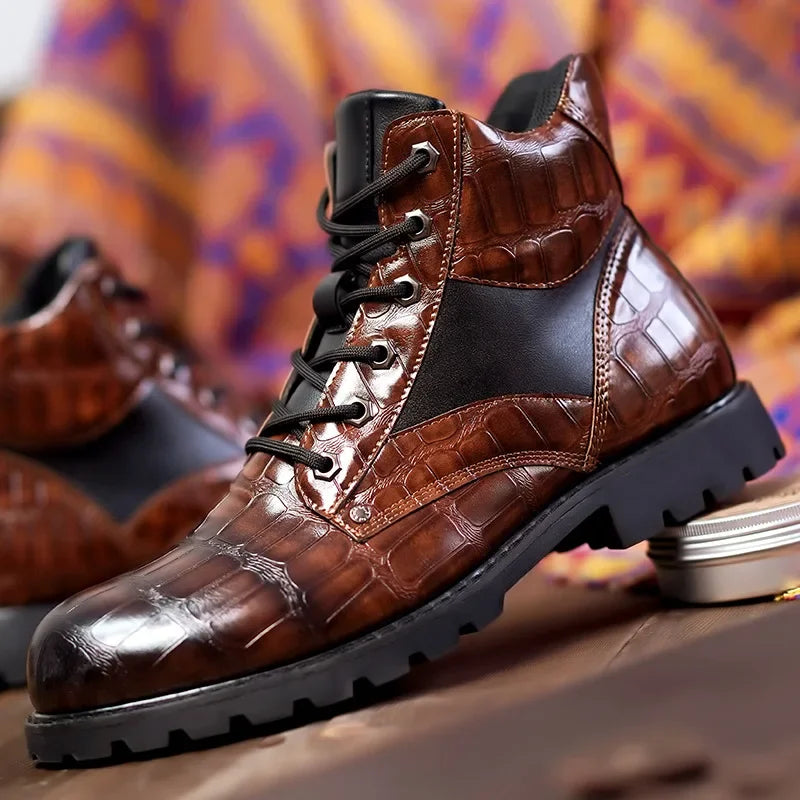 Crocodile Leather Boots by Rendell™