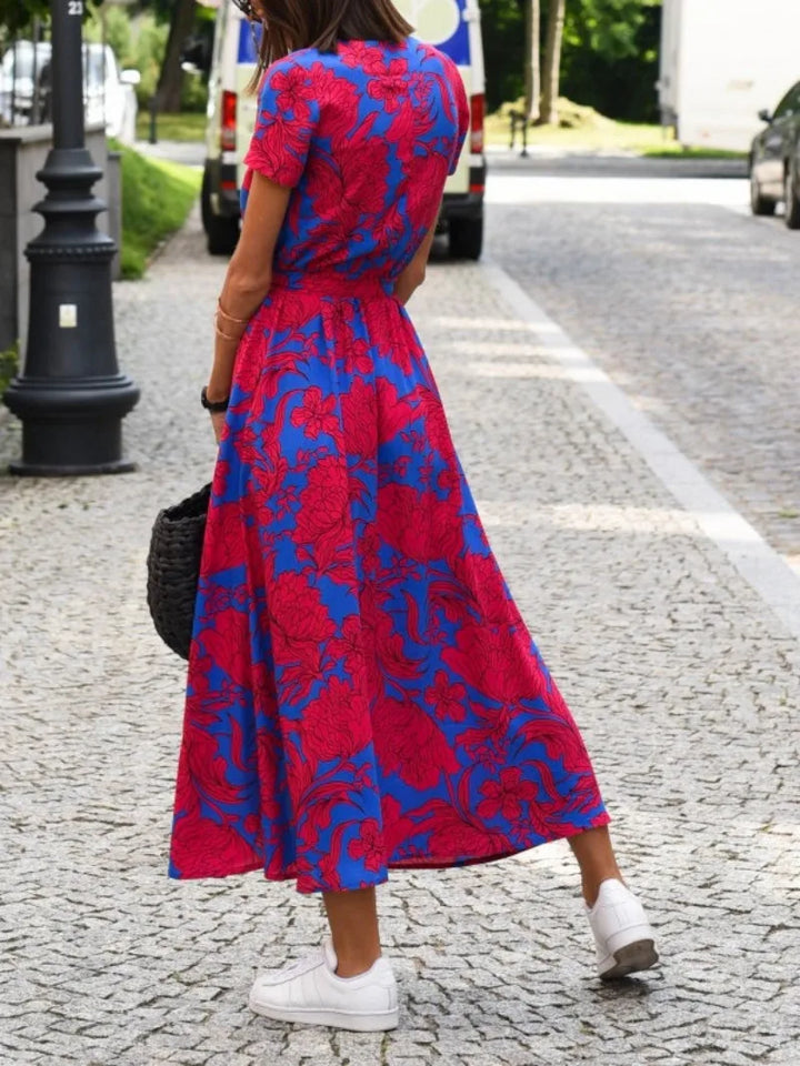 Floral Wrap Dress by Tina