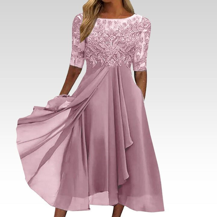 Embroidered Lace Dress by Zaria™