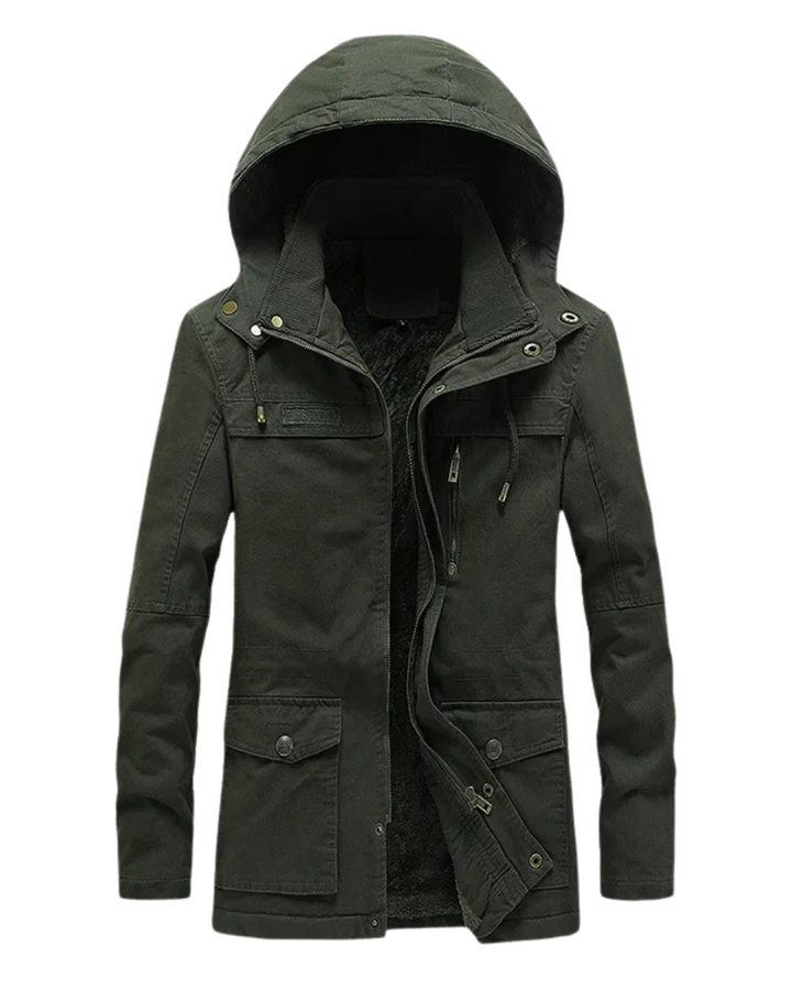 Chic Winter Jacket with Windbreaker Features