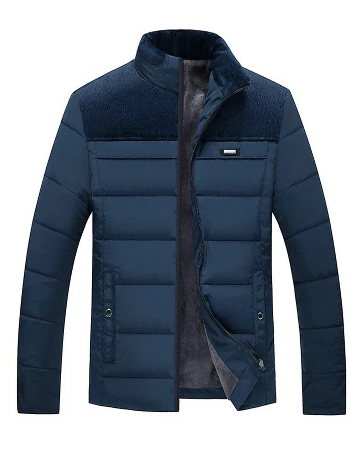 Chic Fleece Jacket with Quilted Design