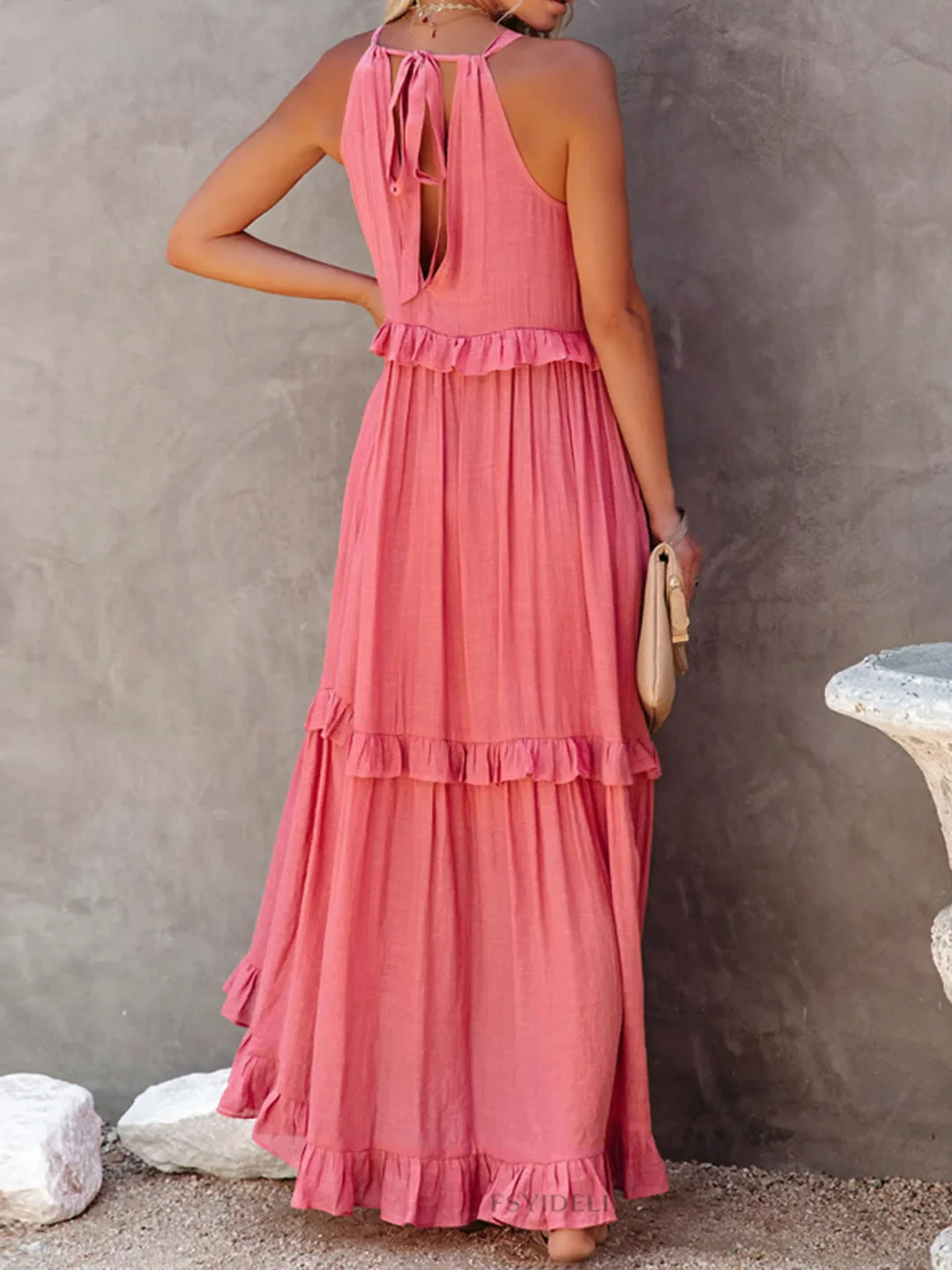 Maxi Dress with Ruffles by Elsie