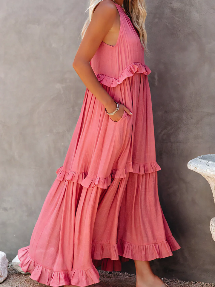 Maxi Dress with Ruffles by Elsie