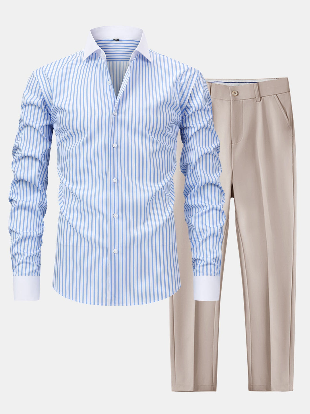 Slim Fit Tapered Pants & Striped Winchester Shirt - Wrinkle-Free