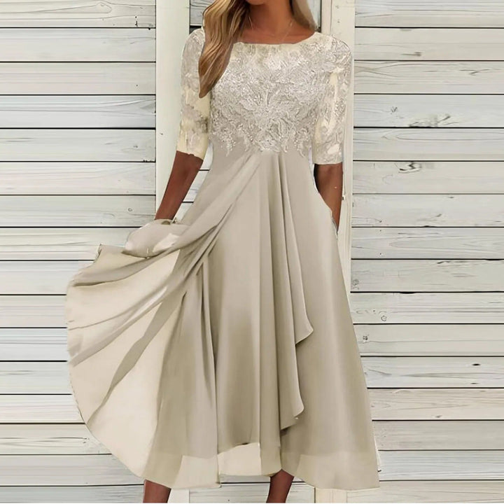 Embroidered Lace Dress by Zaria™