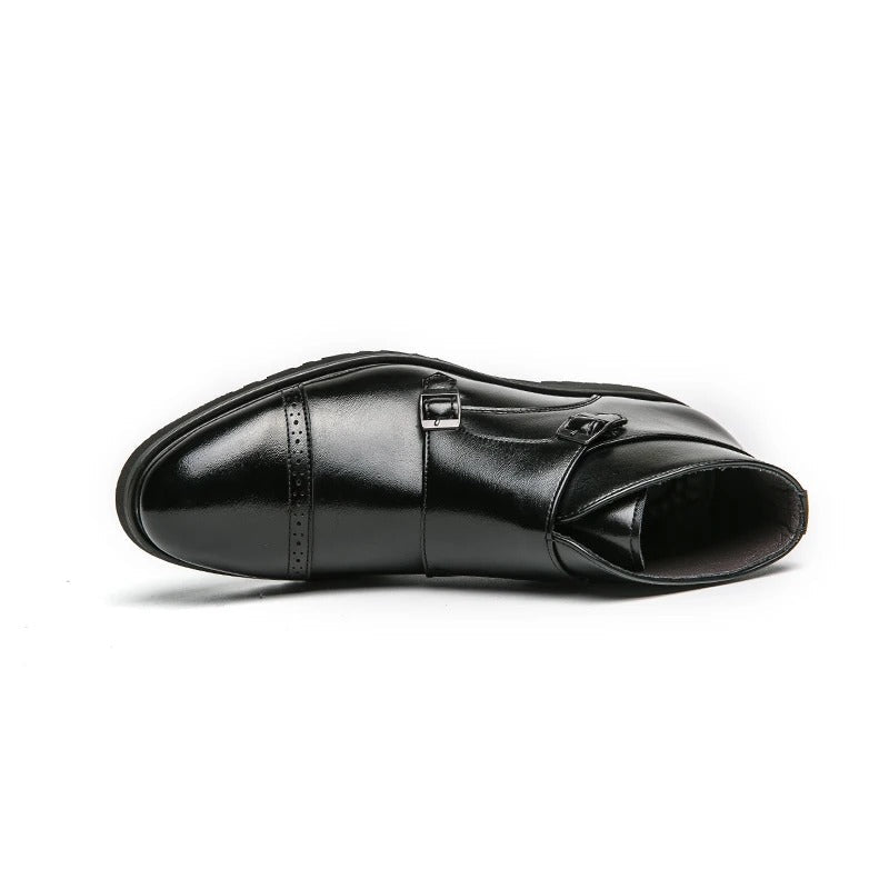 Parker | Synthetic Leather Boots with Double Buckle