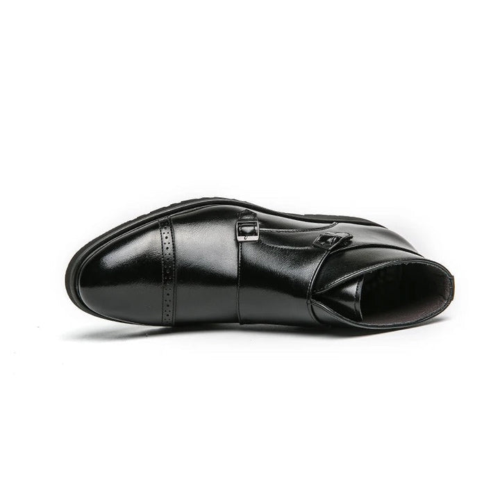 Parker | Synthetic Leather Boots with Double Buckle