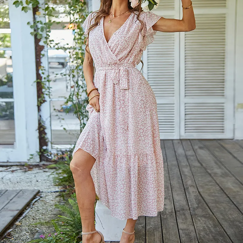 Zoe™ Summer Dress - Comfortable Floral Wrap Belt