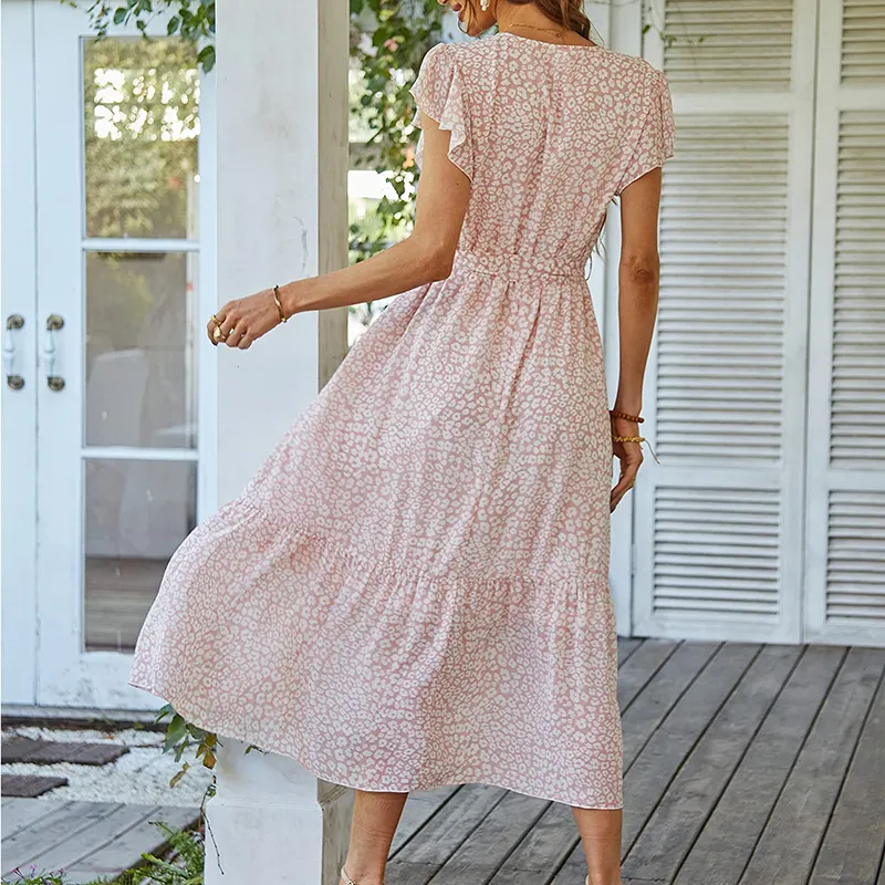 Zoe™ Summer Dress - Comfortable Floral Wrap Belt