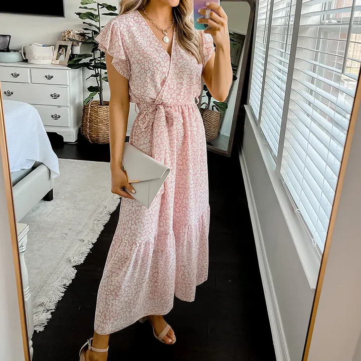Zoe™ Summer Dress - Comfortable Floral Wrap Belt