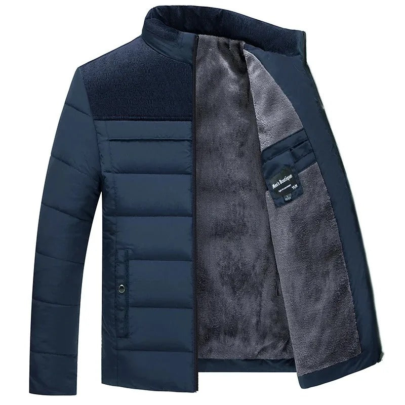Chic Fleece Jacket with Quilted Design