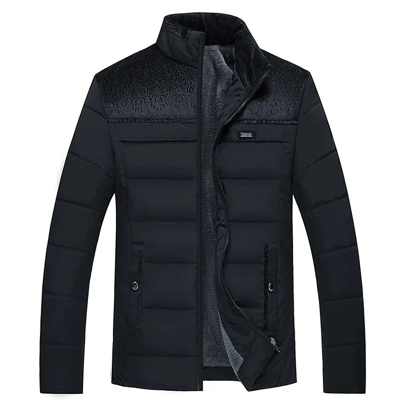 Chic Fleece Jacket with Quilted Design