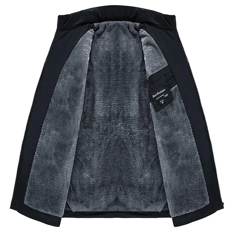 Chic Fleece Jacket with Quilted Design