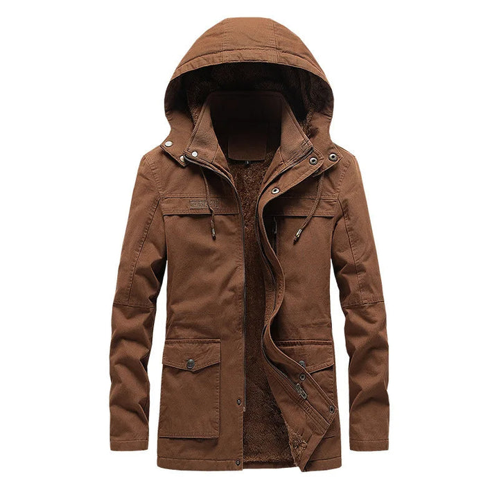 Chic Winter Jacket with Windbreaker Features
