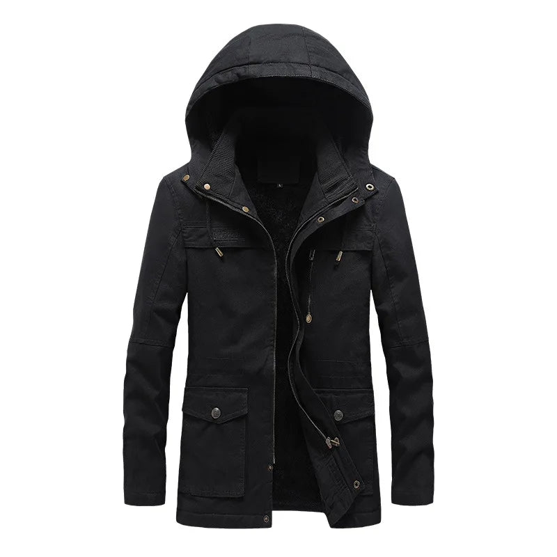 Chic Winter Jacket with Windbreaker Features