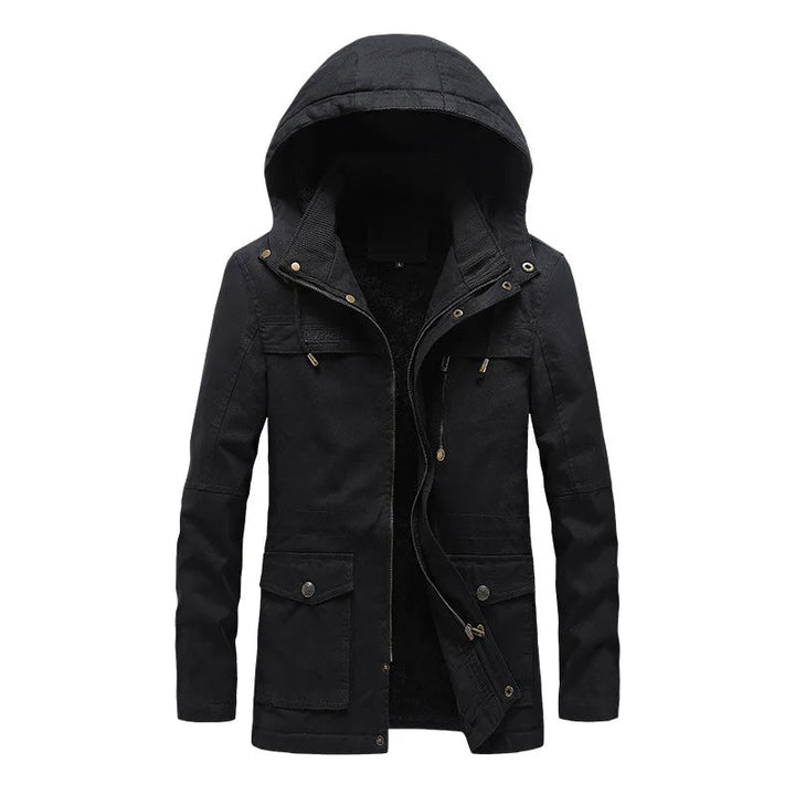 Chic Winter Jacket with Windbreaker Features