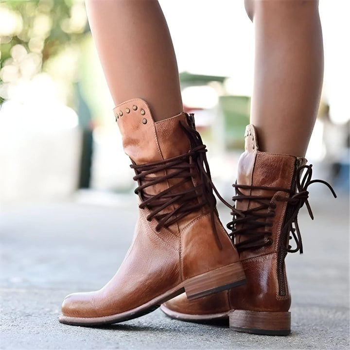 Sophie™ - Stylish Leather Ankle Boots