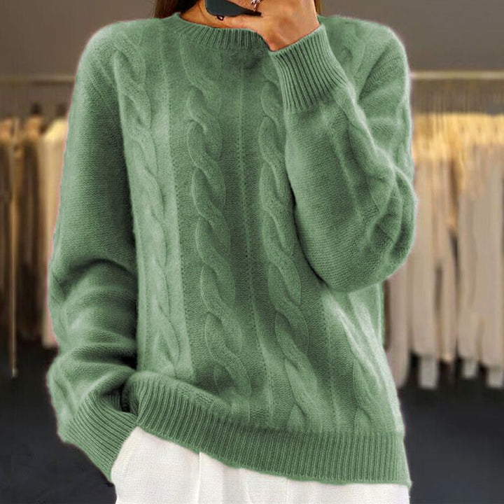 Soft Wool Twisted Knit Sweater by Ariane™