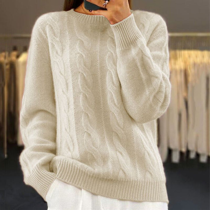Soft Wool Twisted Knit Sweater by Ariane™