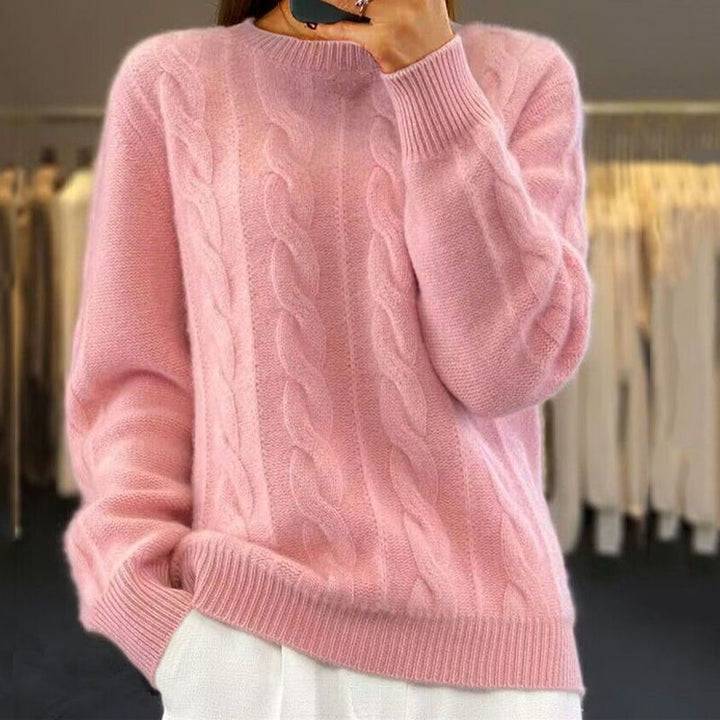 Soft Wool Twisted Knit Sweater by Ariane™