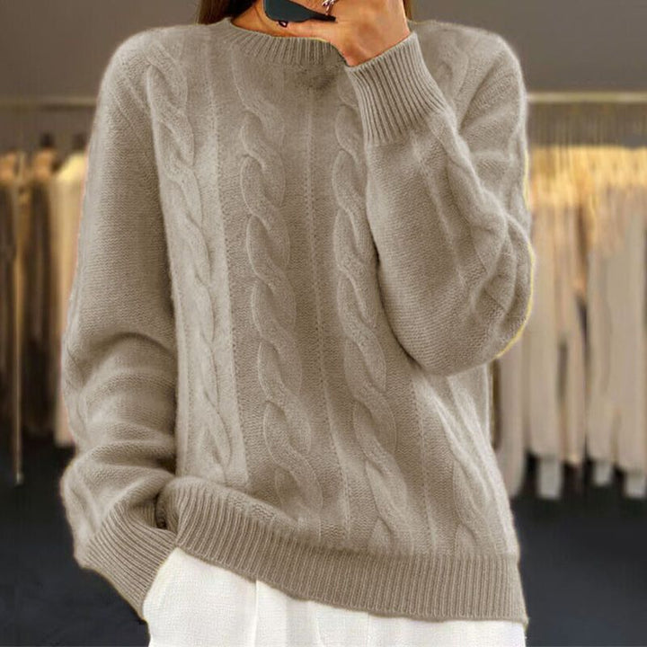 Soft Wool Twisted Knit Sweater by Ariane™