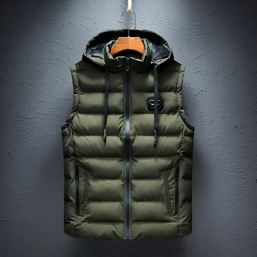 Hooded Vest by Giovanni